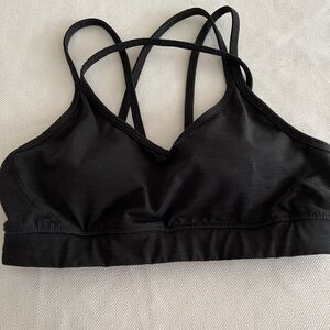 Manduka Black Strappy Sports Bra